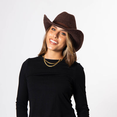 Rowley - Wool Blend Cattleman' Crease Cowboy-COWBOY-San Diego Hat Company