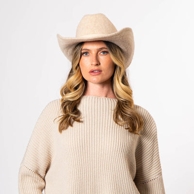 Rowley - Wool Blend Cattleman' Crease Cowboy-COWBOY-San Diego Hat Company