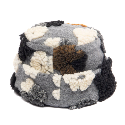 Keyes - Wool Blend Cuffed Beanie with Sherpa Flowers - KNH8084-BEANIE-San Diego Hat Company
