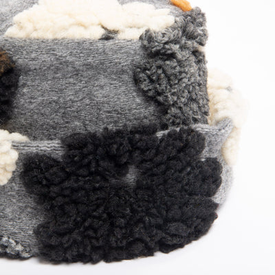 Keyes - Wool Blend Cuffed Beanie with Sherpa Flowers - KNH8084-BEANIE-San Diego Hat Company