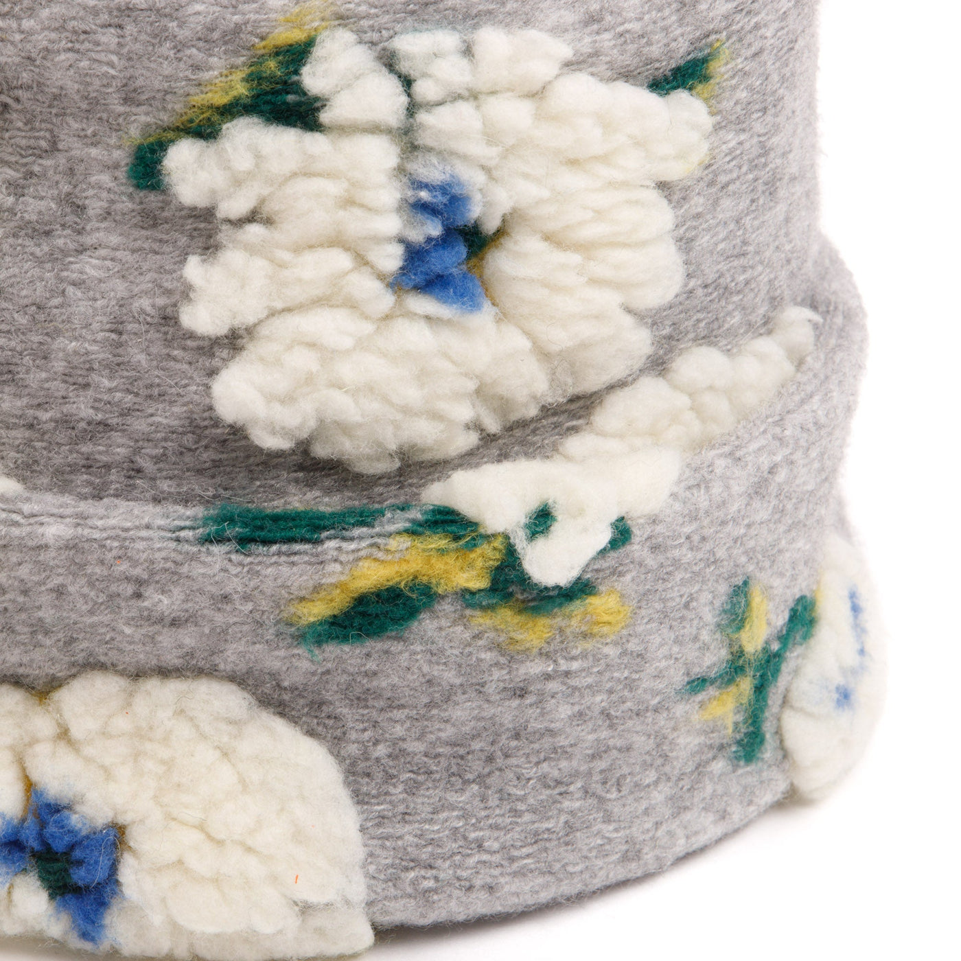 Keyes - Wool Blend Cuffed Beanie with Sherpa Flowers - KNH8084-BEANIE-San Diego Hat Company