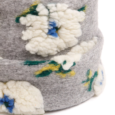 Keyes - Wool Blend Cuffed Beanie with Sherpa Flowers - KNH8084-BEANIE-San Diego Hat Company