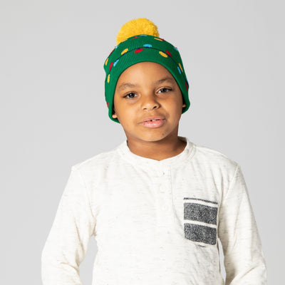 BEANIE - Kid's Light Up Beanie With Tree & Lights