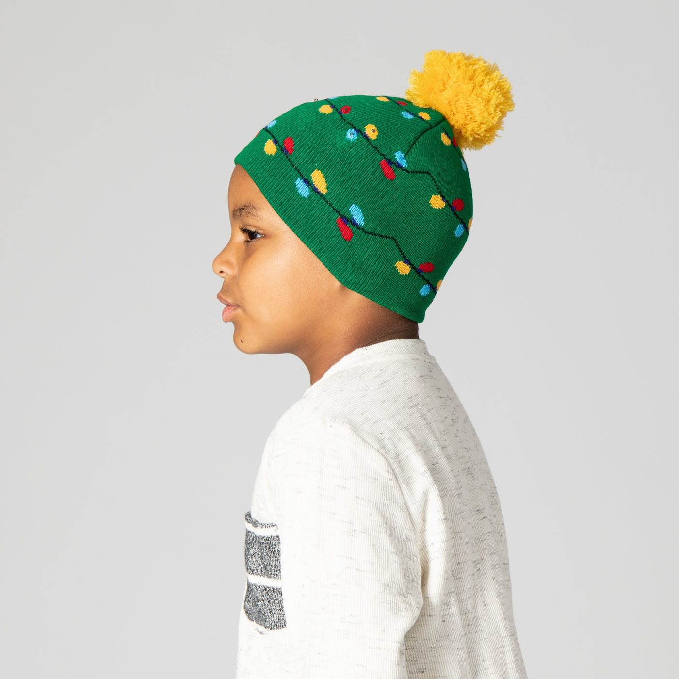 BEANIE - Kid's Light Up Beanie With Tree & Lights