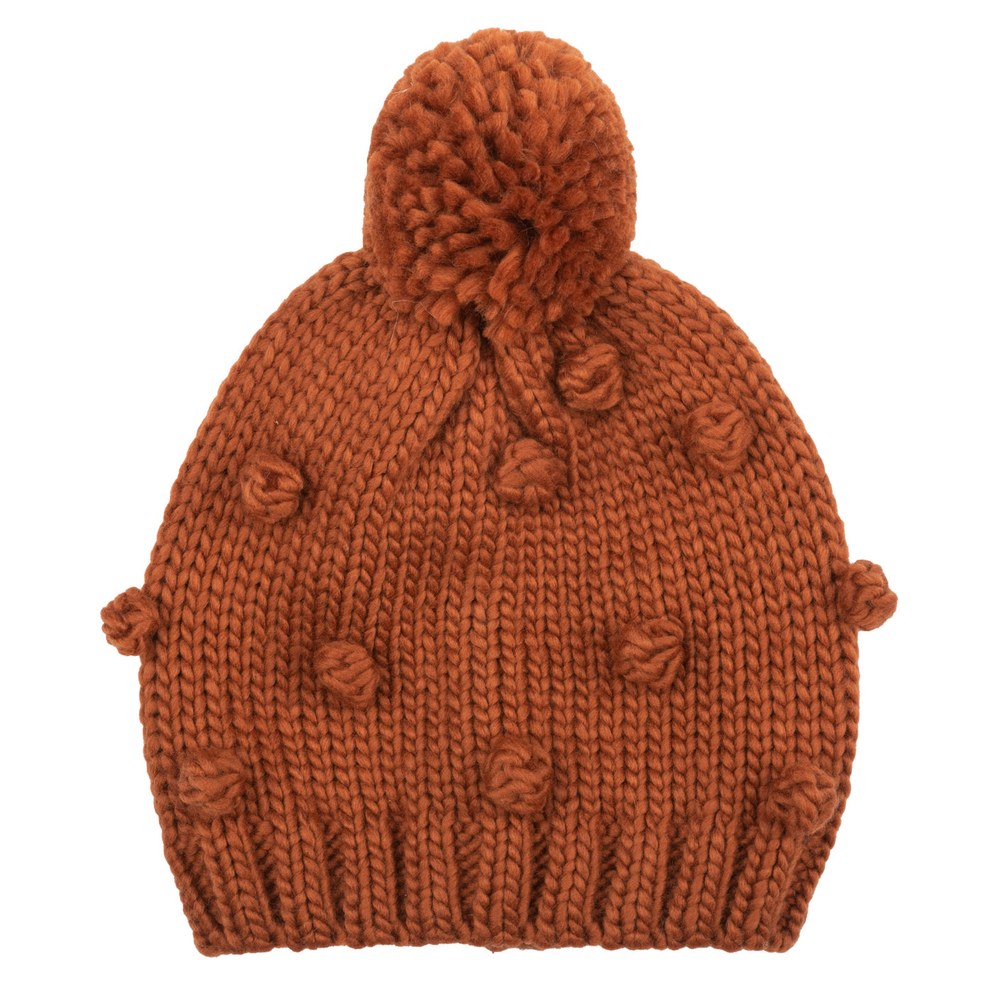 BEANIE - Kid's Bobble Knit Beanie With Pom