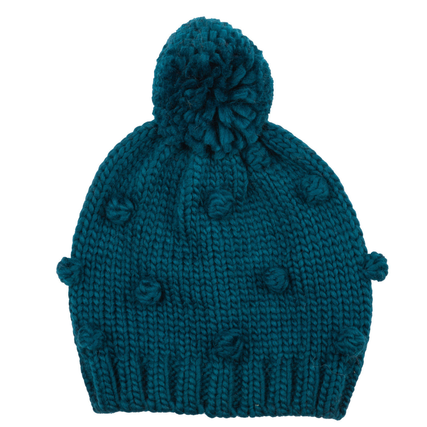 BEANIE - Kid's Bobble Knit Beanie With Pom