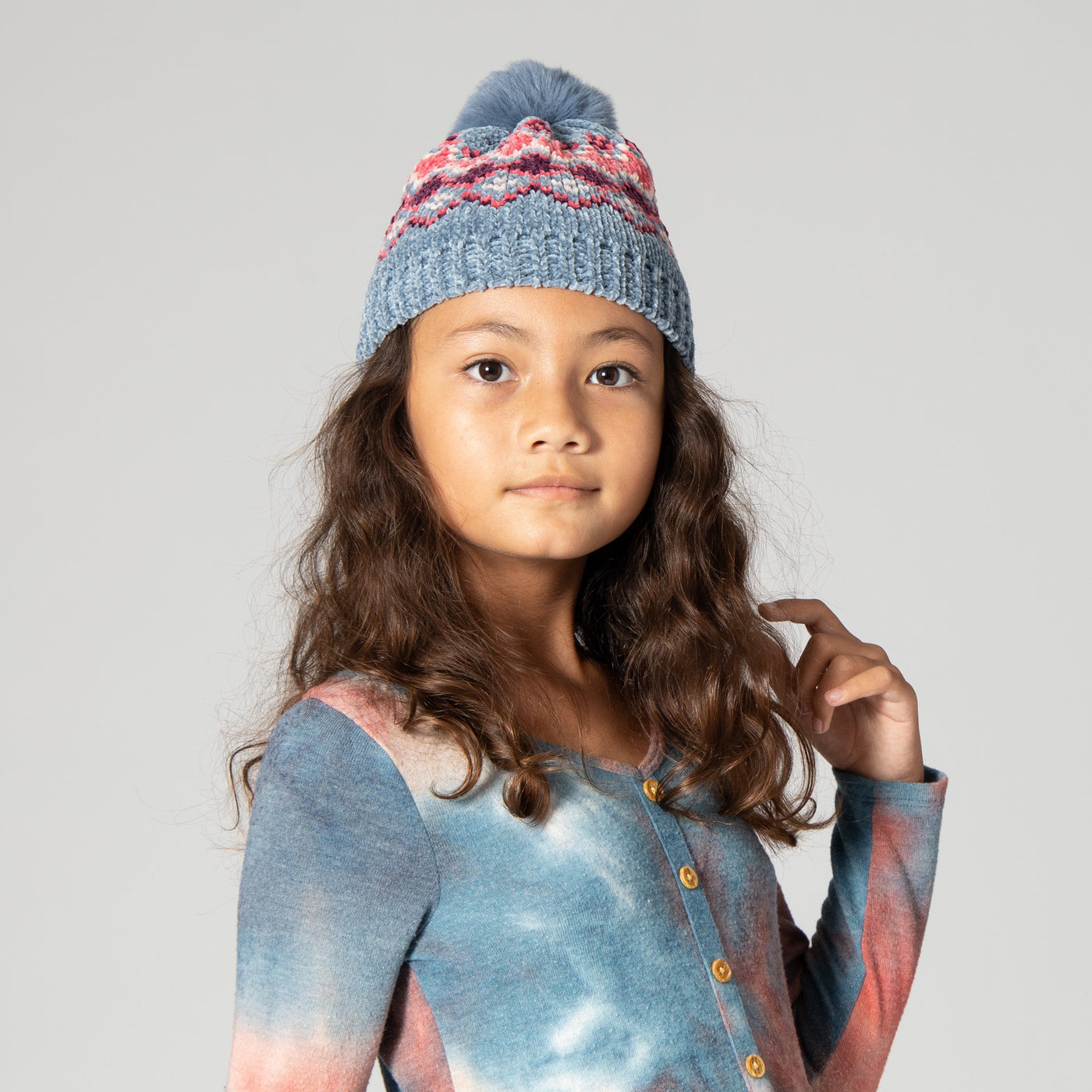 BEANIE - Kid's Chenille Jacquard Knit Beanie