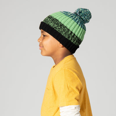 BEANIE - Kid's Marled Colorblock Knit Beanie