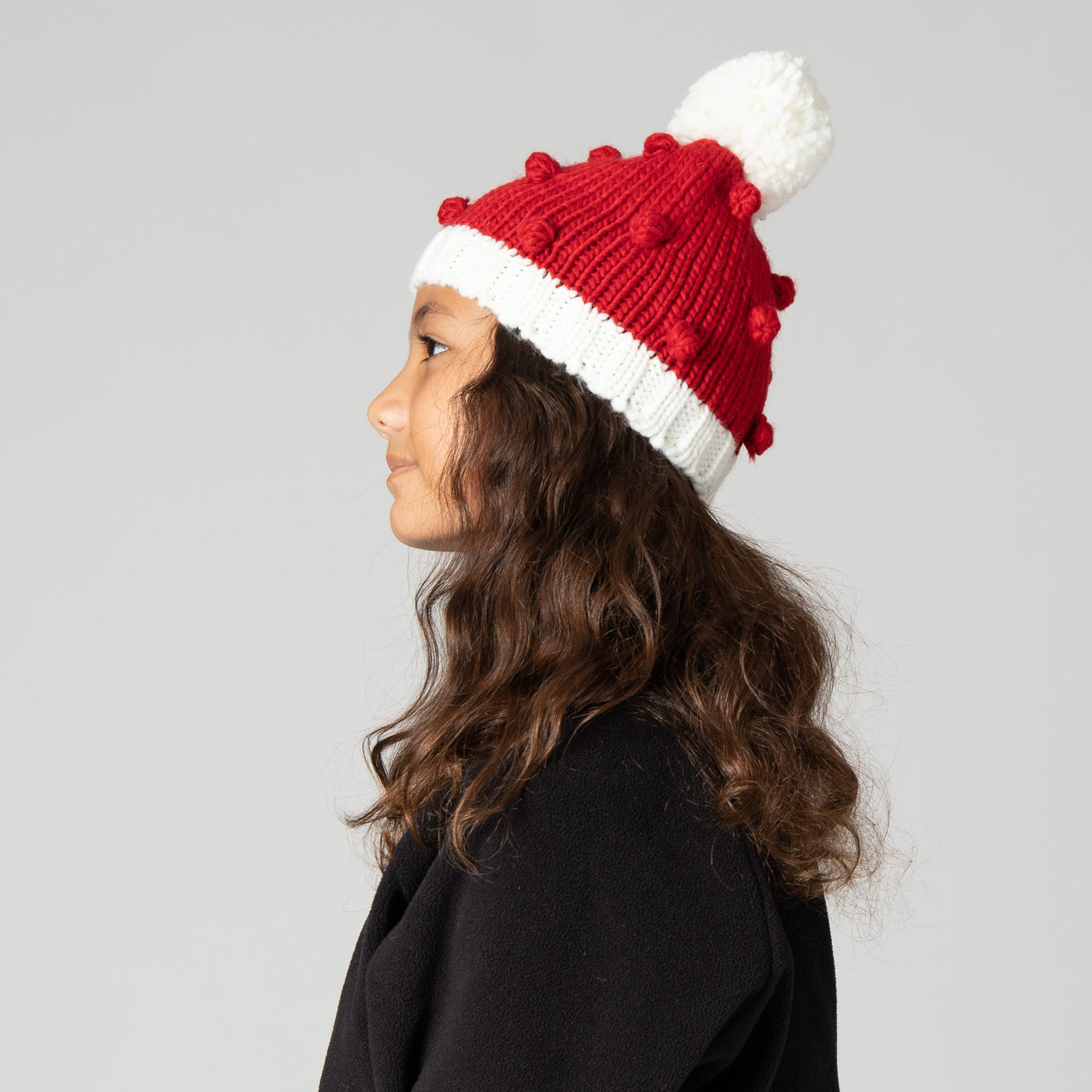 BEANIE - Kid's Bobble Knit Holiday Beanie