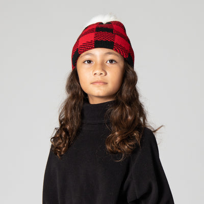 BEANIE - Kid's Buffalo Check Beanie