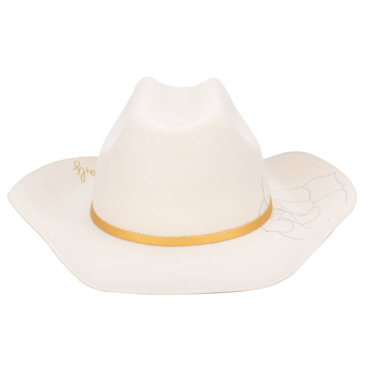 COWBOY - Love Never Fails - Women's Felt Cowboy With Embroidered Rose
