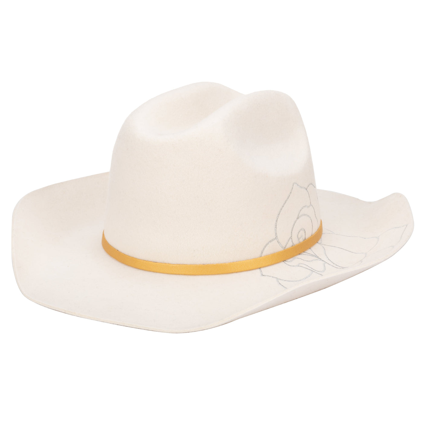 COWBOY - Love Never Fails - Women's Felt Cowboy With Embroidered Rose