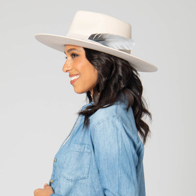 Take My Name - Women's Stiff Brim Fedora with Heart Shaped Crown-FEDORA-San Diego Hat Company