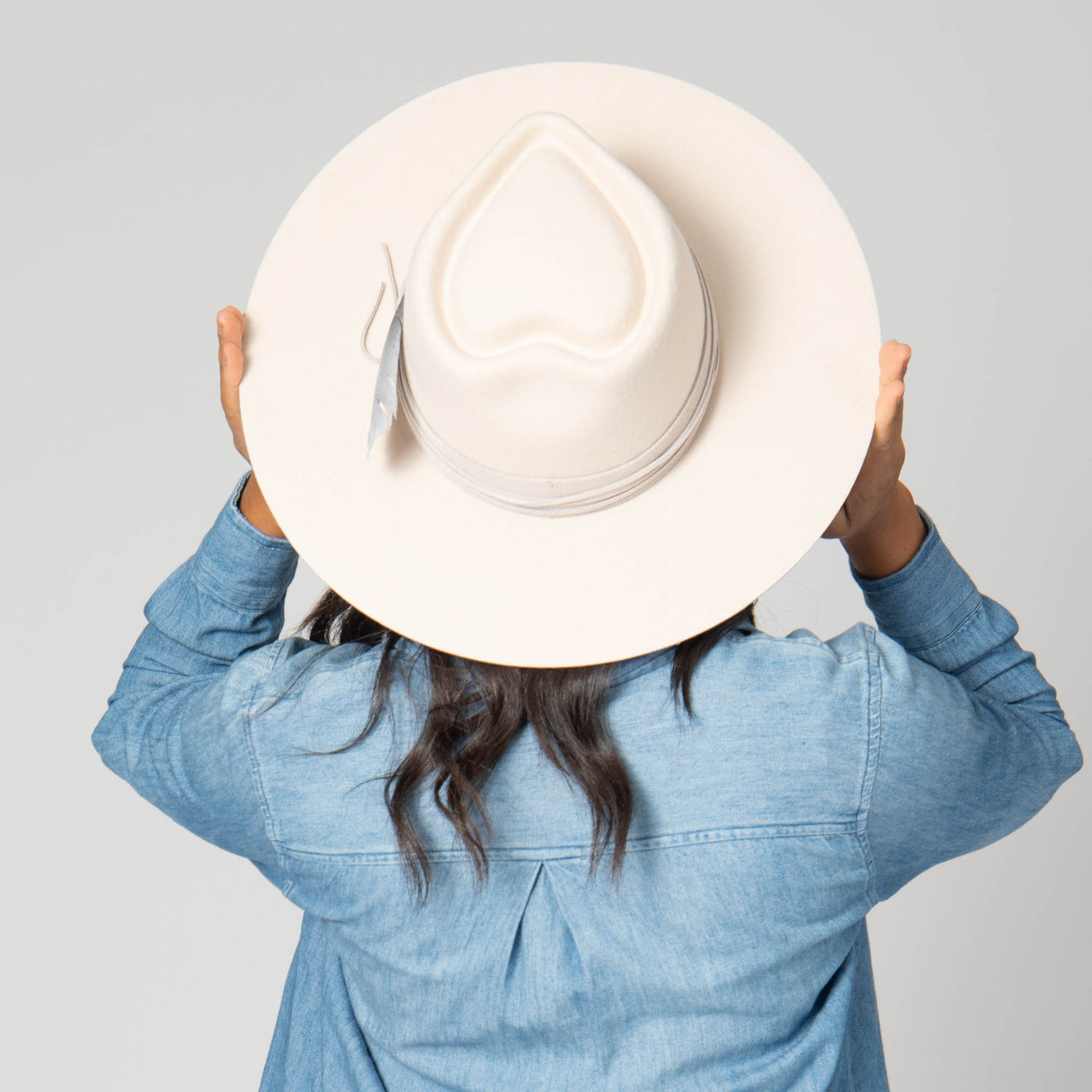 Take My Name - Women's Stiff Brim Fedora with Heart Shaped Crown-FEDORA-San Diego Hat Company