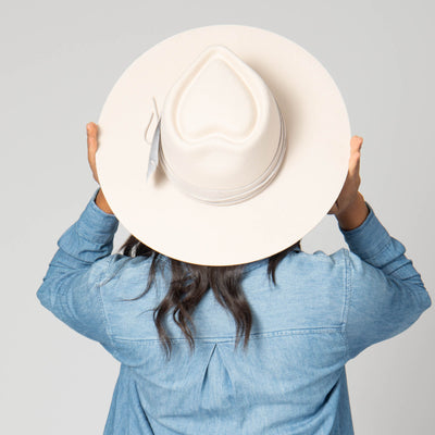 Take My Name - Women's Stiff Brim Fedora with Heart Shaped Crown-FEDORA-San Diego Hat Company