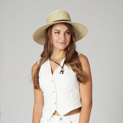 SUN BRIM - Women's Palm Braid Garden Hat