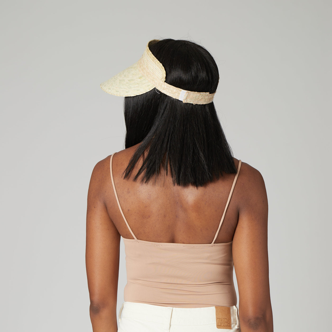 VISOR - Artisan Made Palm Straw Braid Wide Brim Visor