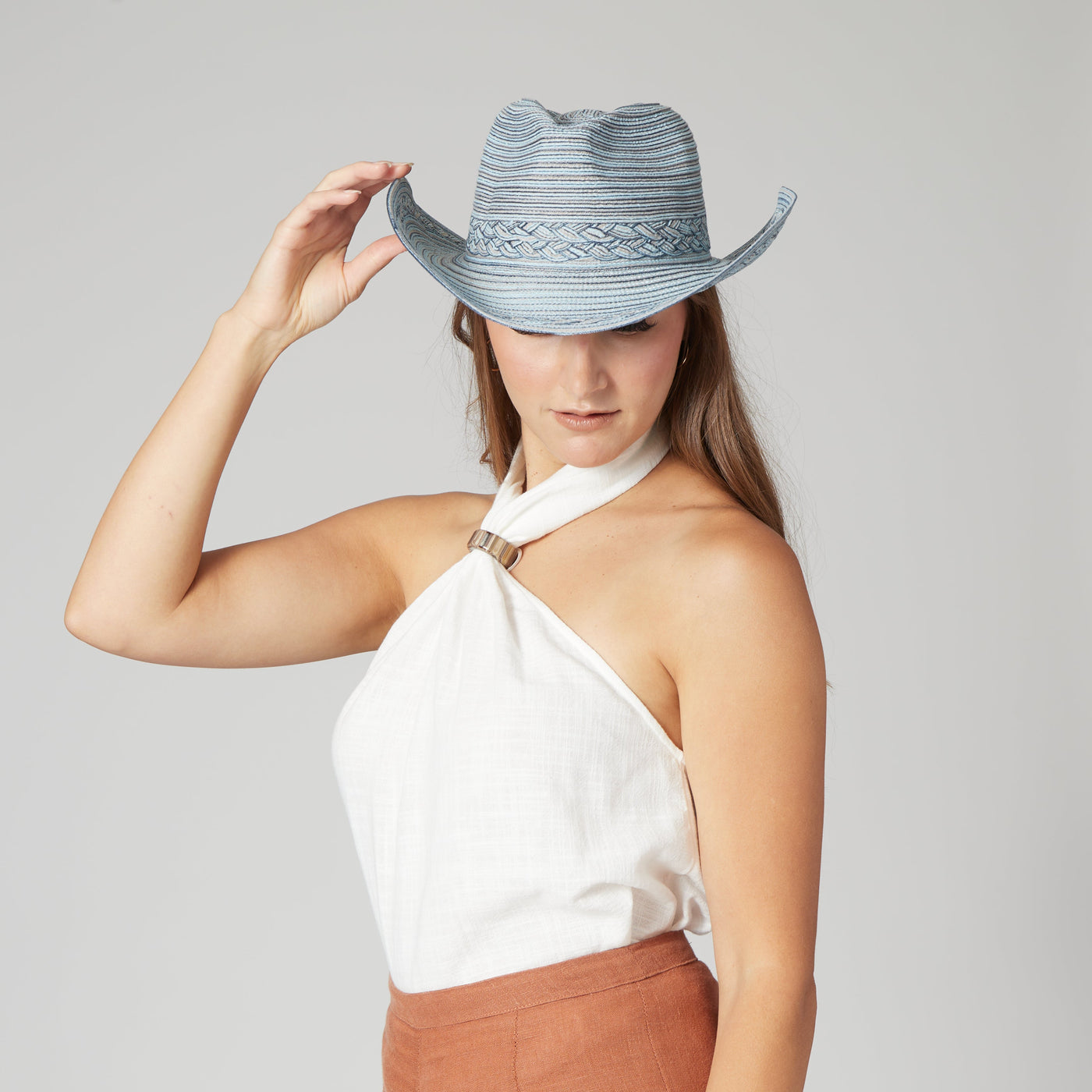 COWBOY - Women's Mixed Braid Cowboy With Braid Insets