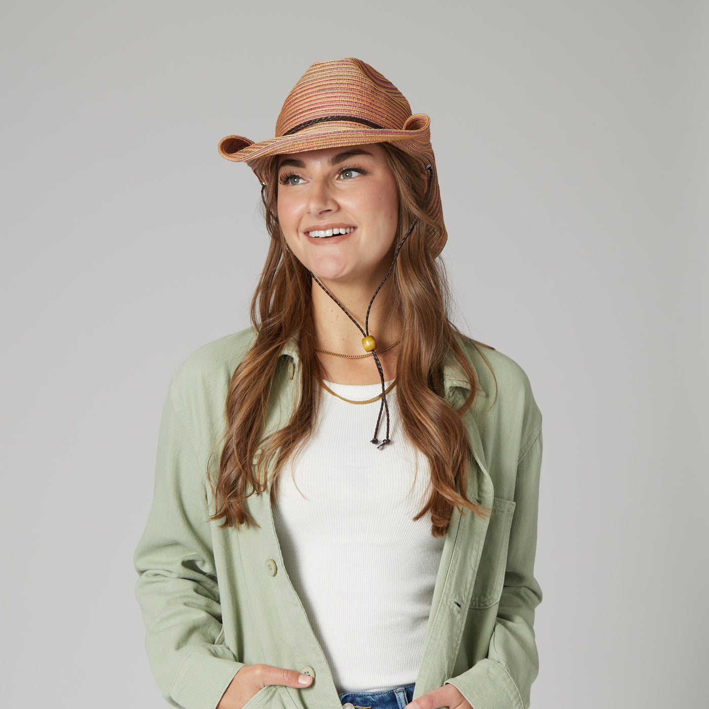 COWBOY - Women's Mixed Braid Cowboy Hat