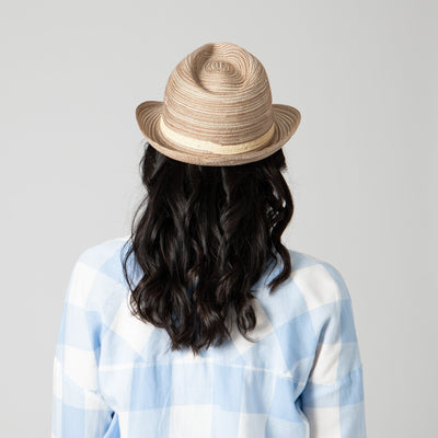 FEDORA - Womens Mixed Braid Fedora (MFX2006)