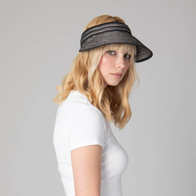 Women's Mixed Braid Visor with Velcro-VISOR-San Diego Hat Company