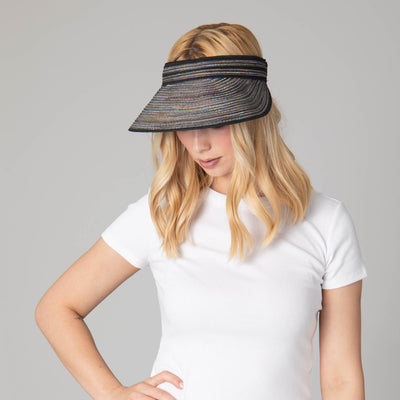 Women's Mixed Braid Visor with Velcro-VISOR-San Diego Hat Company