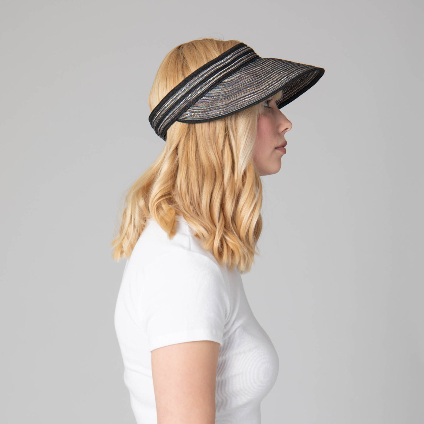 Women's Mixed Braid Visor with Velcro-VISOR-San Diego Hat Company