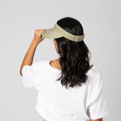 VISOR - Women's Mixed Braid Visor With Velcro