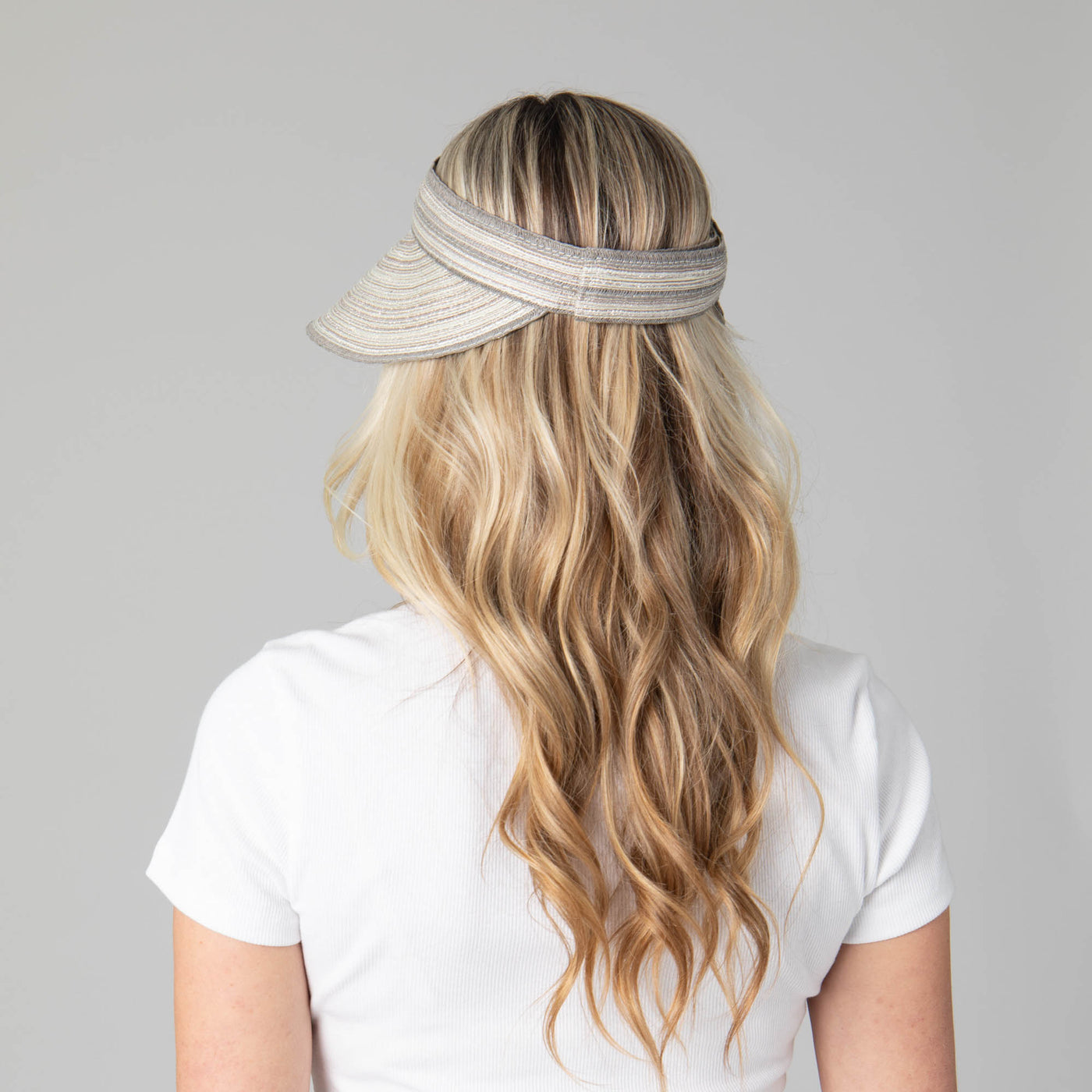 Women's Mixed Braid Visor with Velcro-VISOR-San Diego Hat Company