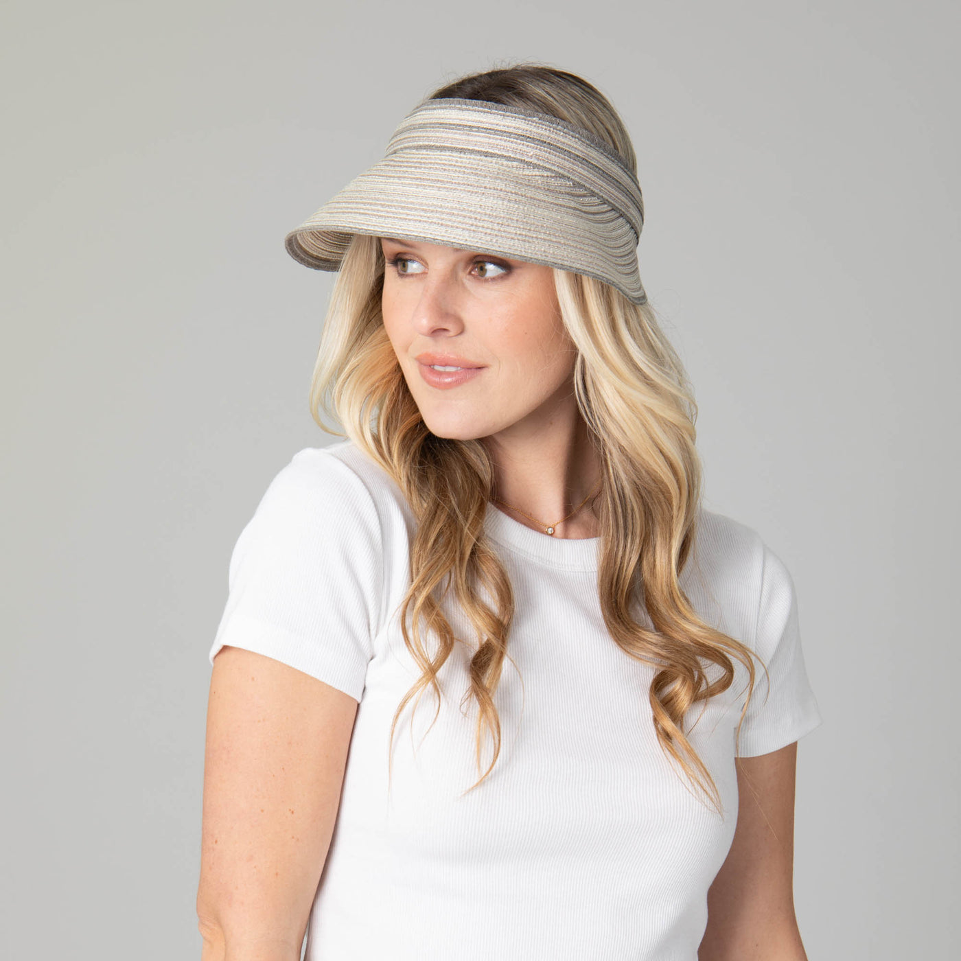 Women's Mixed Braid Visor with Velcro-VISOR-San Diego Hat Company