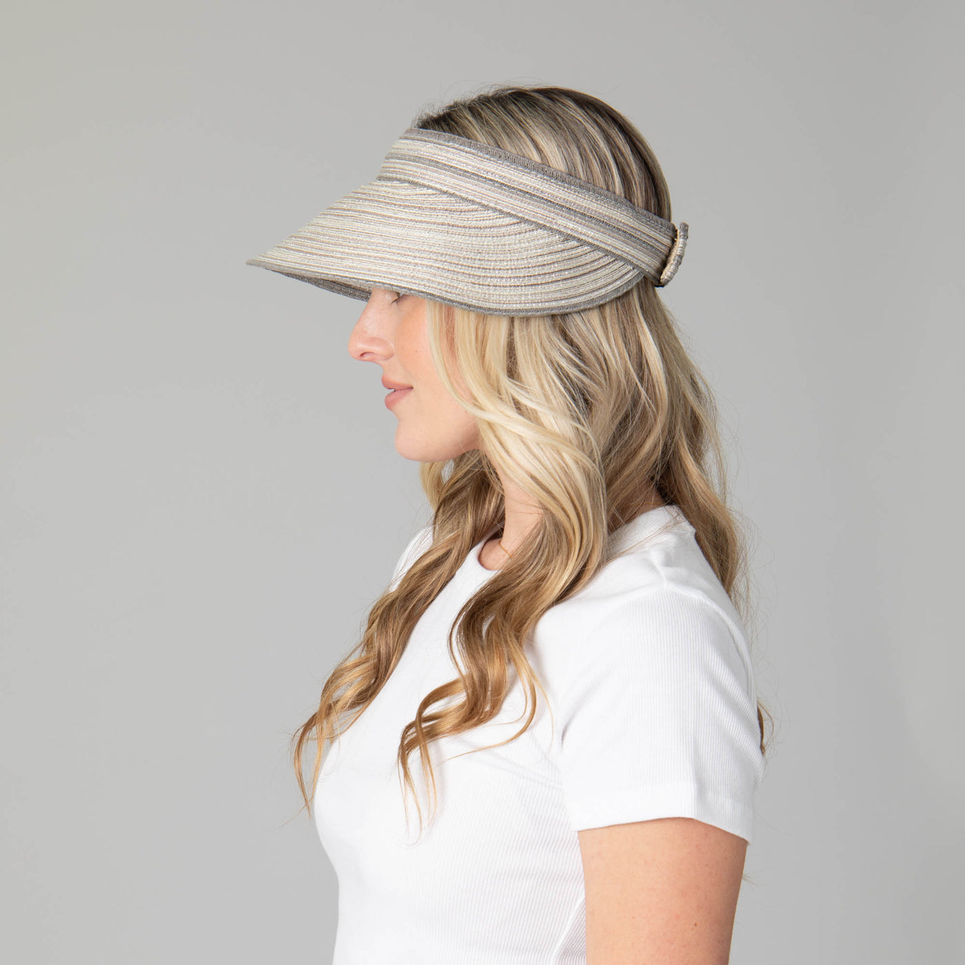 Women's Mixed Braid Visor with Velcro-VISOR-San Diego Hat Company