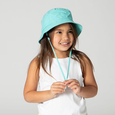 BUCKET - Kid's Colorful Bucket Hat With Adjustable Chin Strap And Tear Away Clip