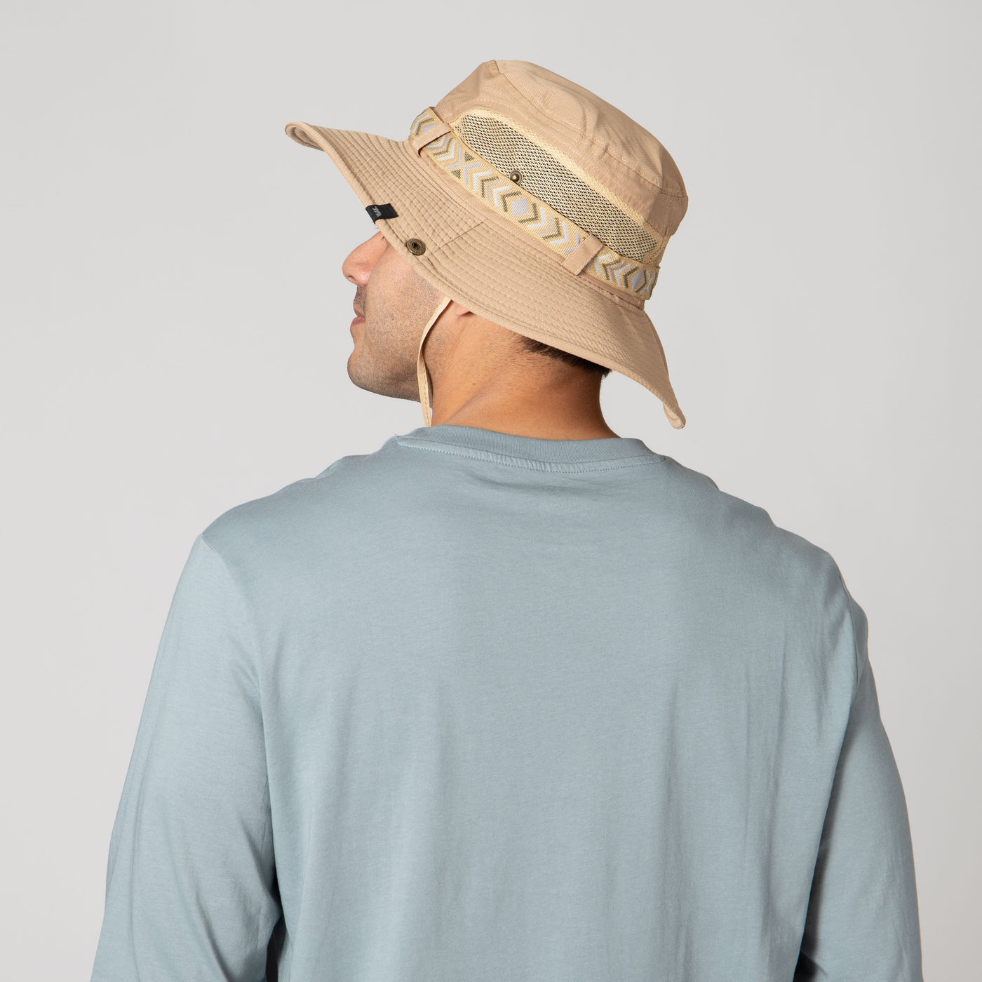 OUTDOOR - Men's Floatable Wide Brim Sun Hat With Jacquard Trim
