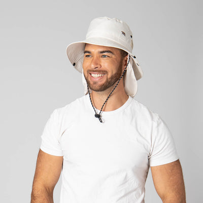 OUTDOOR - Outdoor Boonie Hat With Neck Flap And Adjustable Chin Cord