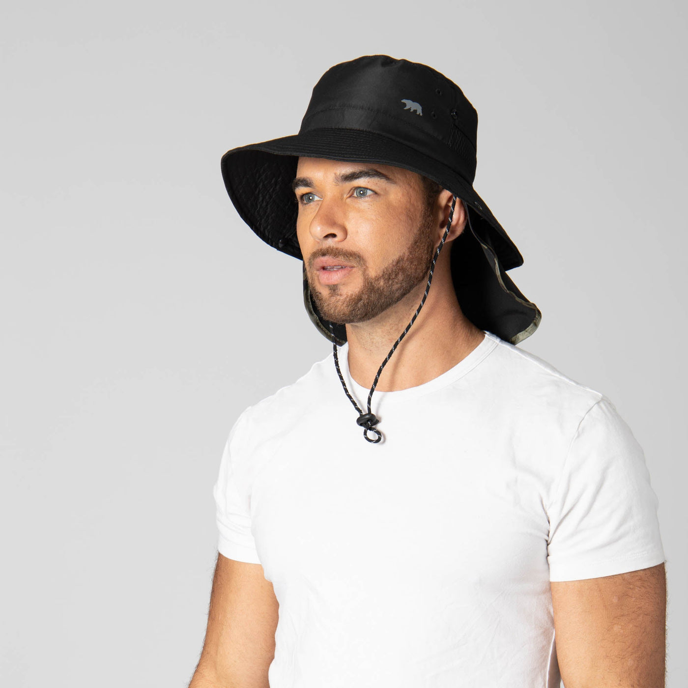 OUTDOOR - Outdoor Boonie Hat With Neck Flap And Adjustable Chin Cord