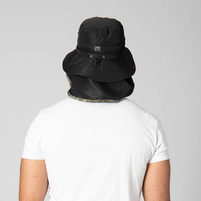 OUTDOOR - Outdoor Boonie Hat With Neck Flap And Adjustable Chin Cord