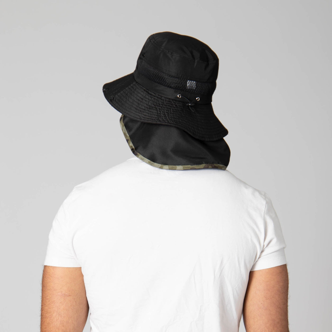 OUTDOOR - Outdoor Boonie Hat With Neck Flap And Adjustable Chin Cord