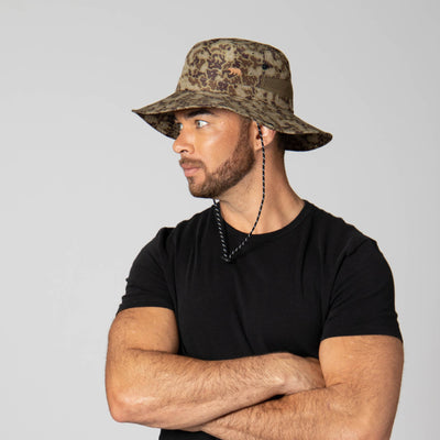 OUTDOOR - Outdoor Boonie Hat With Neck Flap And Adjustable Chin Cord