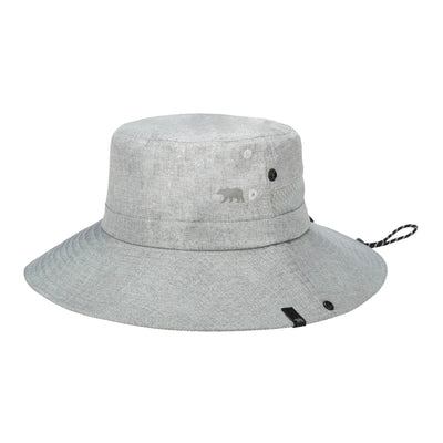 SDHC Outdoor Boonie Hat with Neck Flap and Adjustable Chin Cord Grey