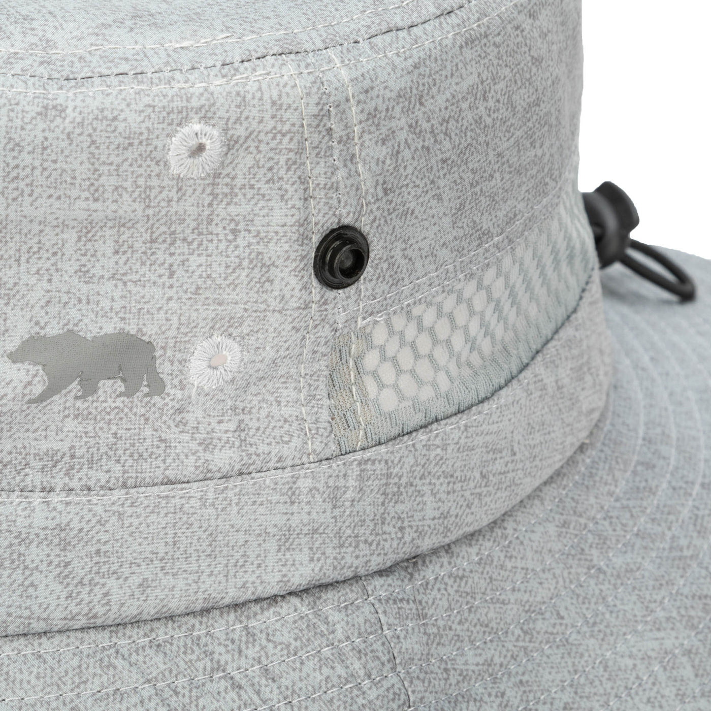 SDHC Outdoor Boonie Hat with Neck Flap and Adjustable Chin Cord Grey