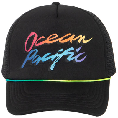 Ocean Pacific - 5 Panel Trucker Hat with Neon Logo-Trucker-San Diego Hat Company