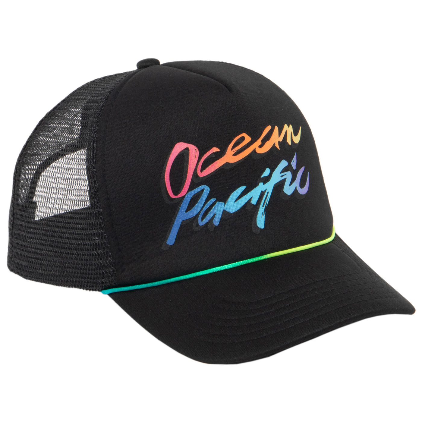 Ocean Pacific - 5 Panel Trucker Hat with Neon Logo-Trucker-San Diego Hat Company