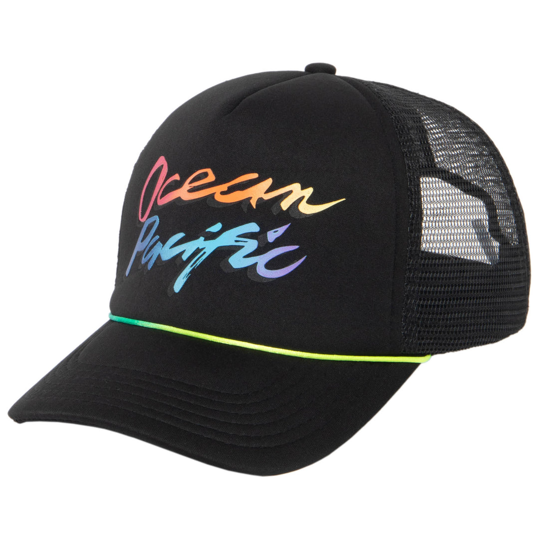 Ocean Pacific - 5 Panel Trucker Hat with Neon Logo – San