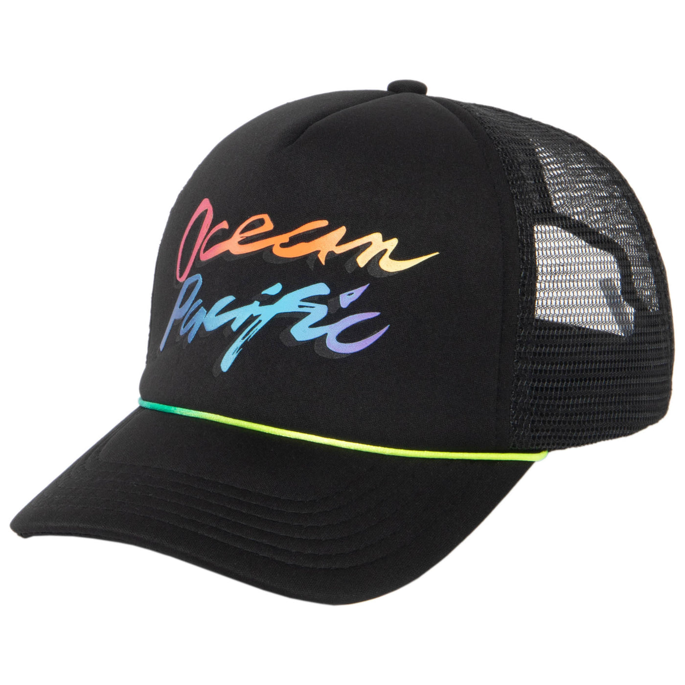 Ocean Pacific - 5 Panel Trucker Hat with Neon Logo-Trucker-San Diego Hat Company