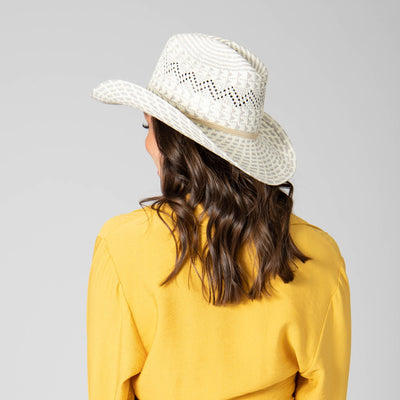 COWBOY - Back West - Woven Distressed Cowboy With Faux Suede Band