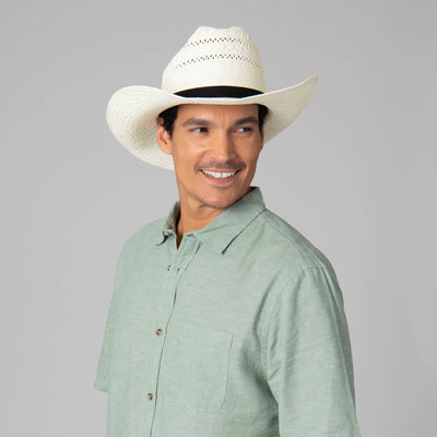 Mens Ivory Cowboy Hat with Cattleman's Crease-COWBOY-San Diego Hat Company
