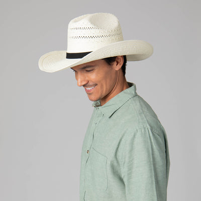 Mens Ivory Cowboy Hat with Cattleman's Crease-COWBOY-San Diego Hat Company