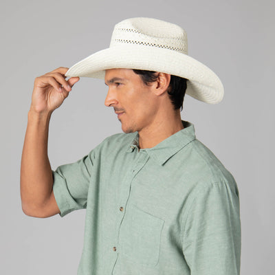 Mens Ivory Cowboy Hat with Cattleman's Crease-COWBOY-San Diego Hat Company