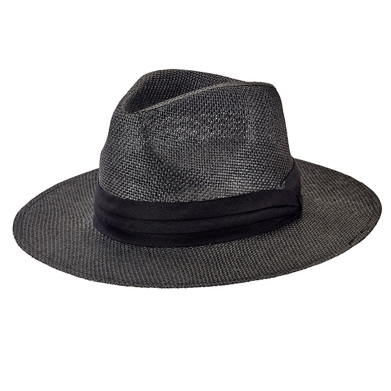 FEDORA - Mens Woven 3" Brim Paper Fedora