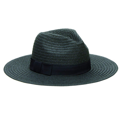 FEDORA - Women's Paper Braided Fedora With A Bow Band